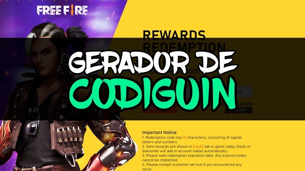 CODIGUIN FF: código Free Fire Redenção 2023; Resgate no Rewards