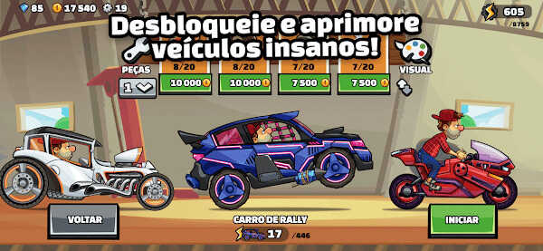 Hill climb racing 2 dinheiro infinito ultima versão tudo